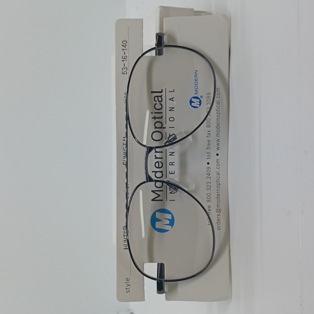 NWT MEN'S MODERN OPTICAL EYEGLASS FRAMES HUNTER GUNMETAL